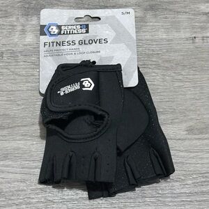 Series-8 Fitness Black Workout Gloves